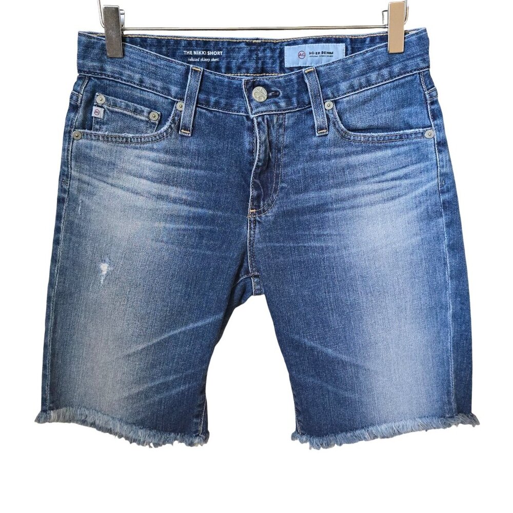 AG Adriano Goldschmied The Nikki Short Relaxed Skinny Denim Bermuda Shorts 25
